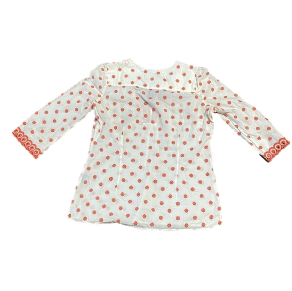 Robert Graham Floral Tunic Brandy Apricot and White Eyelet Embroidery Size M - Picture 8 of 10